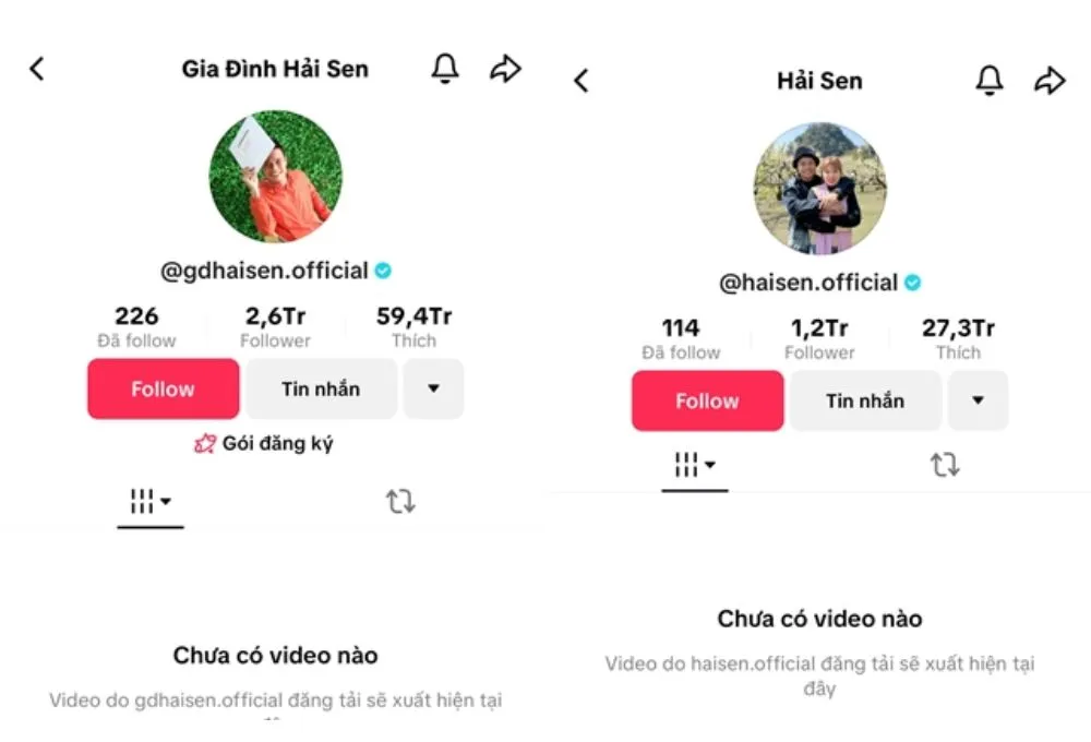 Kênh TikTok "Gia đình Hải Sen" bị khóa, gây nhiều đồn đoán trong cộng đồng mạng